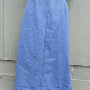 Talbots Light Blue Denim Maxi Skirt PLUS Womens 18, Y2k 90s Vintage